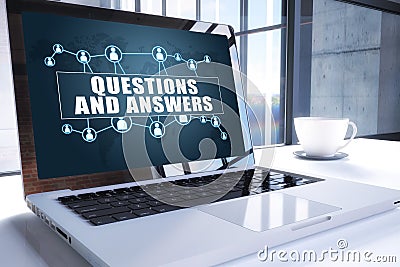 Questions and Answers Cartoon Illustration