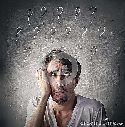 Questions and doubts Stock Photo