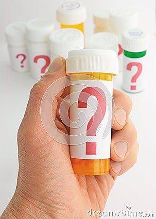 Questions about Medicine Stock Photo