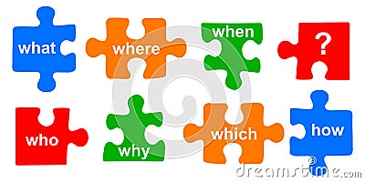 Questions puzzle Vector Illustration