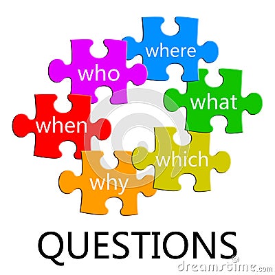 Questions puzzle Stock Photo