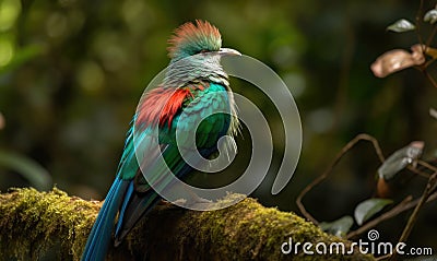 A beautiful photograph of Quetzal Stock Photo