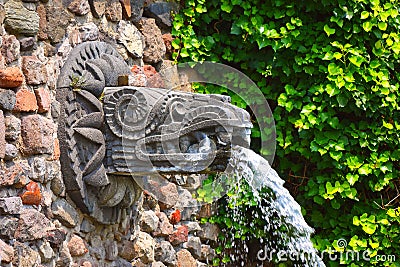 Aztec god known as quetzalcoatl, mexico city, mexico. I Stock Photo