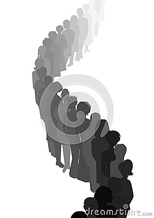 Queue Vector Illustration