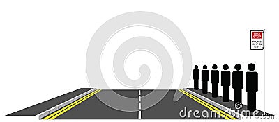 Queuing Vector Illustration