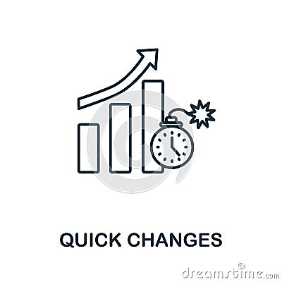Quick Changes icon. Line style symbol from productivity icon collection. Quick Changes creative element for logo Vector Illustration