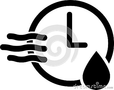 Quick dry icon. Drop of water sign. meter symbolising Quick drying. flat style Vector Illustration