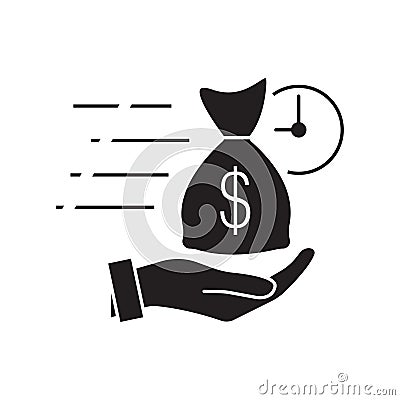 Quick and easy loan fast money providence icon vector illustration. easy instant credit, loan payment, fast money icon, finance Vector Illustration