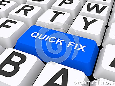 Quick fix keyboard button Stock Photo