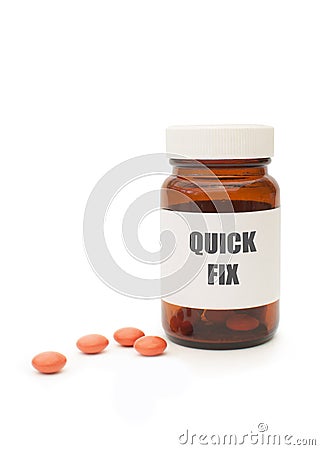 Quick fix pills Stock Photo