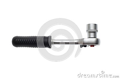 Quick Release Ratchet Socket Wrench Hand Repairing Tool Stock Photo