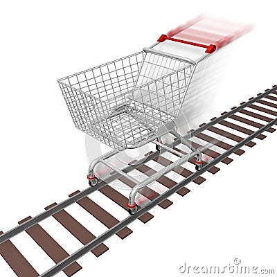 Quick Shopping Stock Photo