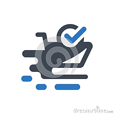 Quick shopping icon Vector Illustration