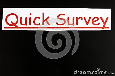 Quick survey marketing business research analysis feedback opinion communication Stock Photo