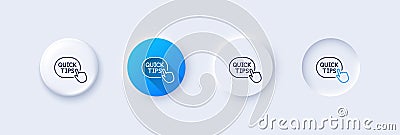 Quick tips click line icon. Helpful tricks sign. Line icons. Vector Vector Illustration