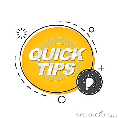 Quick tips icon Vector Illustration