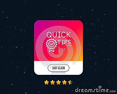 Quick tips line icon. Helpful tricks sign. Vector Vector Illustration