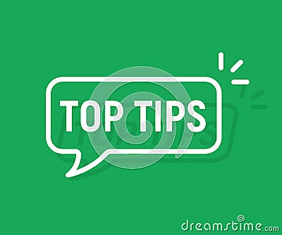 Quick top tip hint vector icon bulb. Fact tip idea line icon logo guide. Vector Illustration