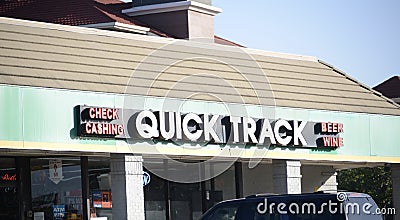 Quick Track Gas Station and Convenience Store, Fort Worth, Texas Editorial Stock Photo
