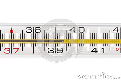 Quicksilver thermometer Stock Photo