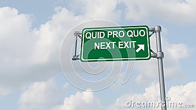 Quid Pro Quo Concept Cartoon Illustration