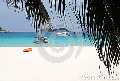 Quiet beach atmosphere Stock Photo