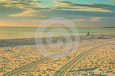 Quiet evening morning on the bay. Stock Photo