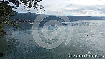 Quiet morning in Kilo 5 beach Luwuk, Central Sulawesi, Indonesia Stock Photo