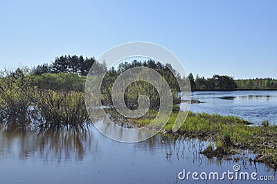 Quiet river backwater Stock Photo