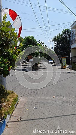 quiet streets in a beautiful city Editorial Stock Photo