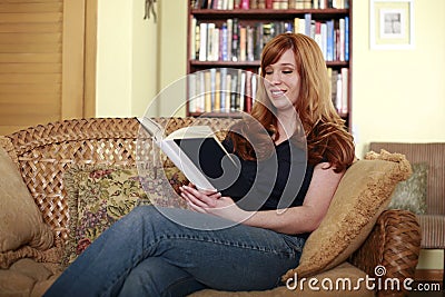 Quiet time with a novel Stock Photo