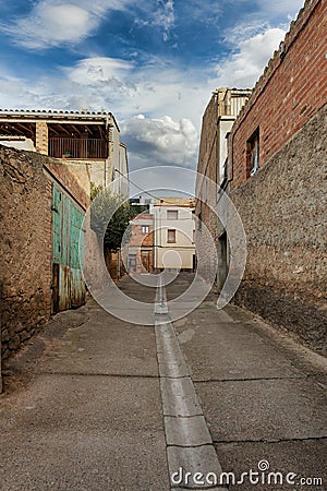 The quiet town of Torrebesses Stock Photo
