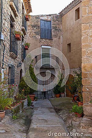 The quiet town of Torrebesses Stock Photo