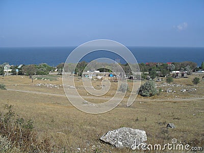 quiet village by the sea Stock Photo