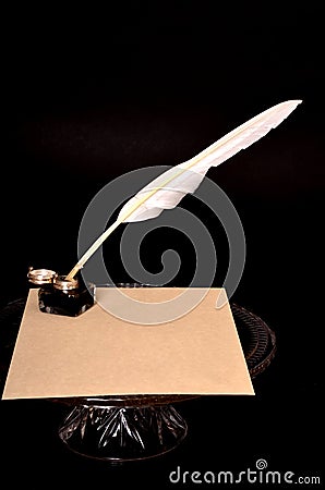 Quill Parchment Stock Photo