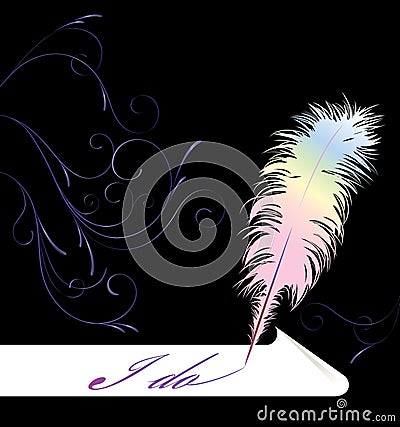 Quill pen Vector Illustration