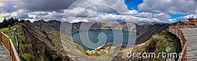 Quilotoa Crater Lake, Ecuador Stock Photo