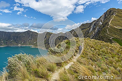 Quilotoa Loop Hike, Ecuador Stock Photo