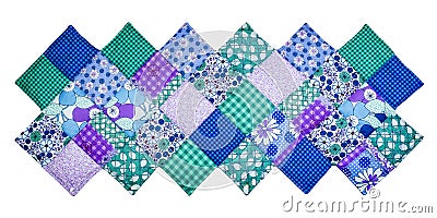 Quilt with diagonal square Stock Photo