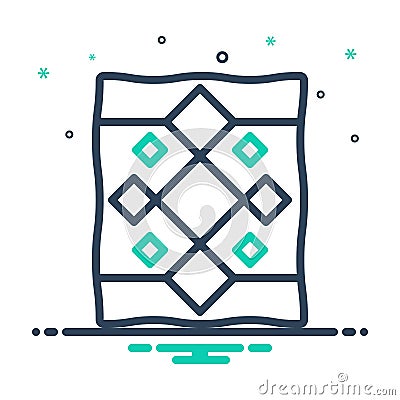 Mix icon for Quilt, blanket and cover Vector Illustration