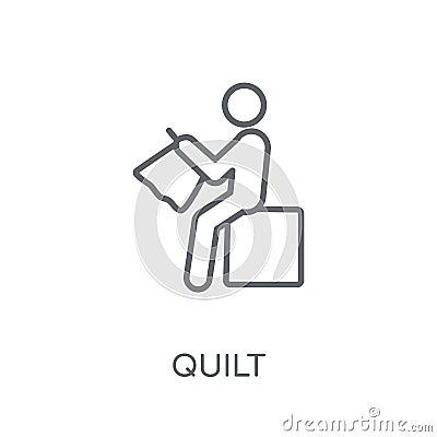 Quilt linear icon. Modern outline Quilt logo concept on white ba Vector Illustration
