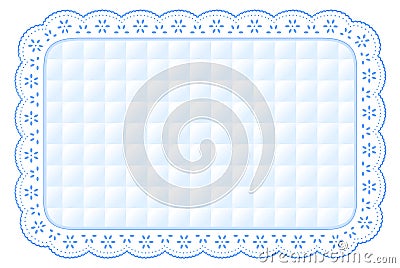 Quilted Eyelet Lace Place Mat Vector Illustration