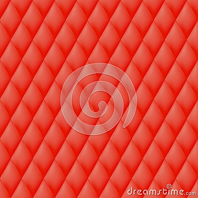 Quilted seamless pattern. Red color Vector Illustration