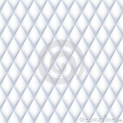 Quilted seamless pattern. White color Vector Illustration