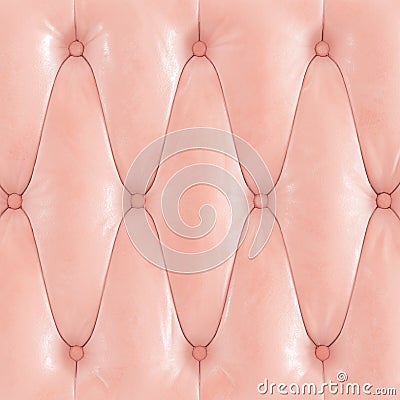 A quilted soft leather pink panel. 3d rendering Stock Photo