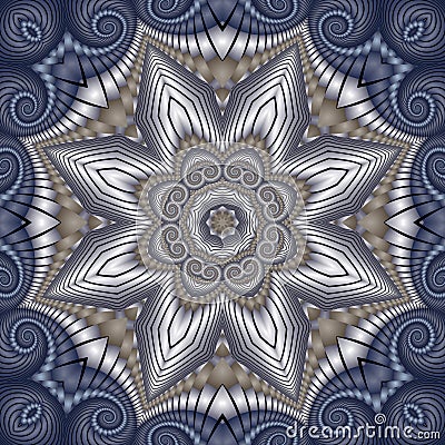 Quilted winter star Stock Photo