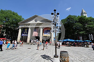 Quincy Market Boston MA Editorial Stock Photo