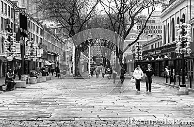 Quincy Market Mall Editorial Stock Photo