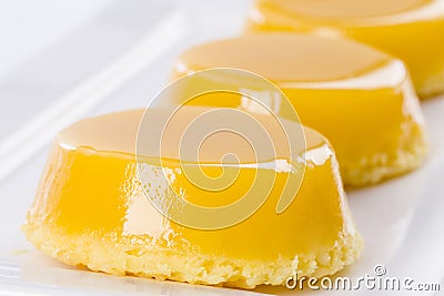 Quindim, a Brazilian dessert Stock Photo