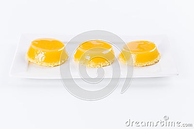 Quindim, a Brazilian dessert Stock Photo